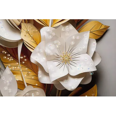 OBRAZ NA PŁÓTNIE LAKIEROWANY FLORA Z RAMĄ 42 3,5 62 cm